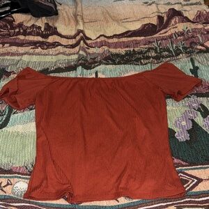 Rue21 Terracotta Off-Shoulder Top